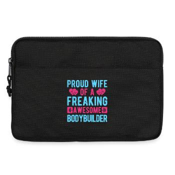 Motivation en forme : Fière épouse d’un bodybuilder cadeau - Sacoche pour ordinateur portable 13 pouces - noir - Devant