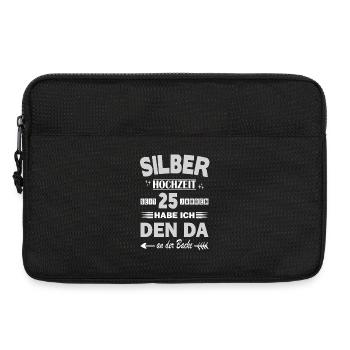 Mari du 25e anniversaire de mariage du mariage d’argent - Sacoche pour ordinateur portable 13 pouces - noir - Devant