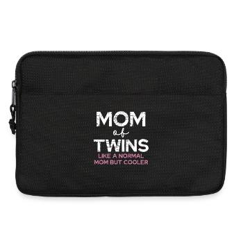 Mom of Twins – Cooler Spruch - Laptoptasche 13" - Schwarz - Vorne