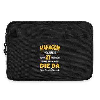 Mariage en acajou 27e anniversaire de mariage mari - Sacoche pour ordinateur portable 13 pouces - noir - Devant