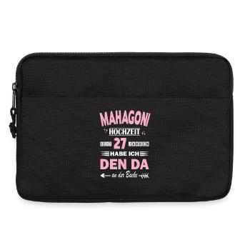 Mariage en acajou 27e anniversaire de mariage Épouse - Sacoche pour ordinateur portable 13 pouces - noir - Devant