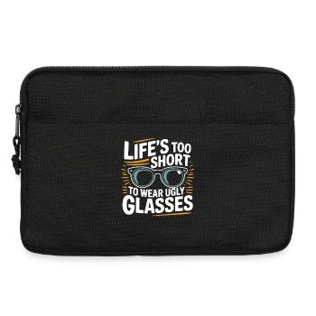 Leben zu Kurz für Hässliche Brillen - Laptoptasche 13" - Schwarz - Vorne