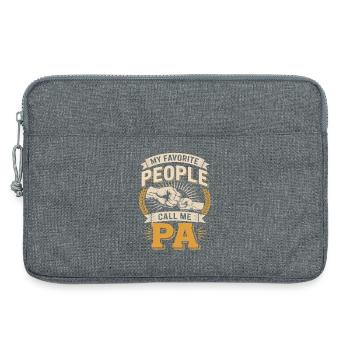 Papa-LiebeMeine Lieblingsmenschen nennen mich Papa - Laptoptasche 13" - Grau meliert - Vorne