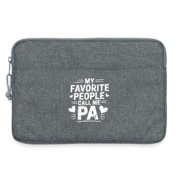 Mein Lieblingsmensch nennt mich Papa - Laptoptasche 13" - Grau meliert - Vorne