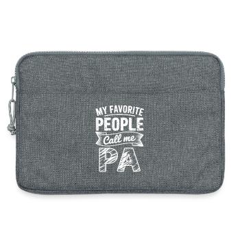 Meine Lieblingsmenschen nennen mich PA - Laptoptasche 13" - Grau meliert - Vorne