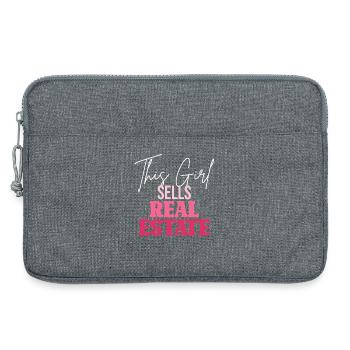 This woman sells real estate - Laptop bag 13" - heather grey - Front