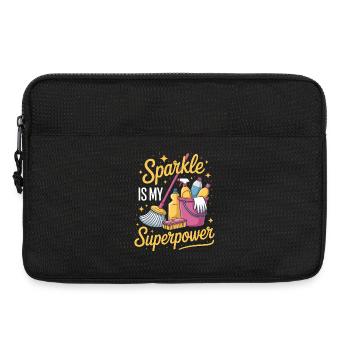 Femme de ménage qui dit un cadeau drôle de femme de ménage - Sacoche pour ordinateur portable 13 pouces - noir - Devant