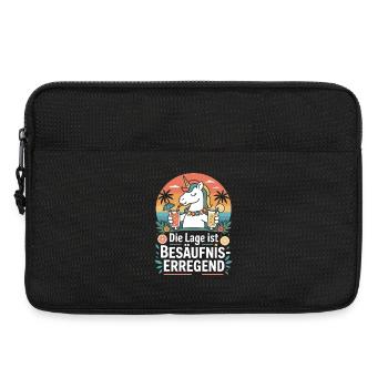 Die Lage Ist Besäufniserregend Saufen Party Bier - Laptoptasche 13" - Schwarz - Vorne