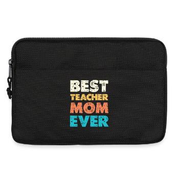 Meilleure maman enseignante de tous les temps - Sacoche pour ordinateur portable 13 pouces - noir - Devant