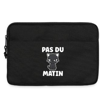 Chat grognon Pas du matin - Laptop bag 13" - black - Front