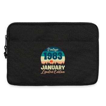 Birthday January 1983 Gift Vintage Limited - Laptop bag 13" - black - Front