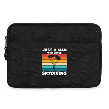 Skydiving Retro Rainbow - Laptop bag 13" - black - Front