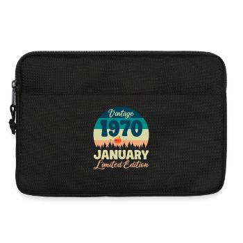 Geburtstag Januar 1970 Gift Vintage Limited - Laptoptasche 13" - Schwarz - Vorne