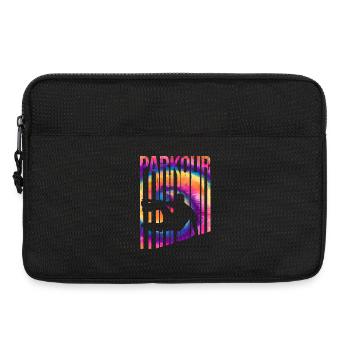 Parkour Tie Dye Retro Vintage - Laptop bag 13" - black - Front