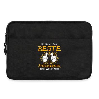 Idée de cadeau pour conseiller fiscal - Sacoche pour ordinateur portable 13 pouces - noir - Devant