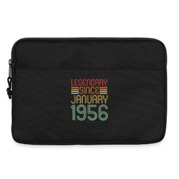 Legendary since January 1956, Retro, Geburtstag - Laptoptasche 13" - Schwarz - Vorne