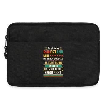 Yes, I'm retired, I'm not bored - Laptop bag 13" - black - Front