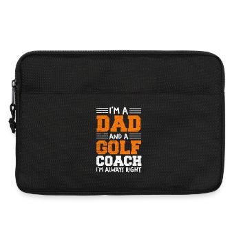 I'm a dad and a golf coach - Laptop bag 13" - black - Front