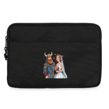 Mariage de la légende viking viking Sailor Odin Raven - Sacoche pour ordinateur portable 13 pouces - noir - Devant