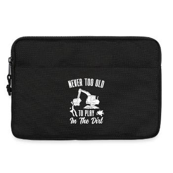 Never Too Old To Play In The Dirt Excavator - Laptop bag 13" - black - Front