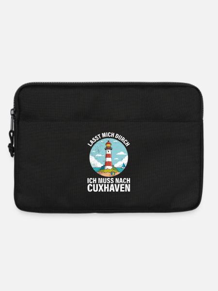 Nordsee Urlaub ICH MUSS NACH CUXHAVEN Lustiges - Laptoptasche 13" - Schwarz
