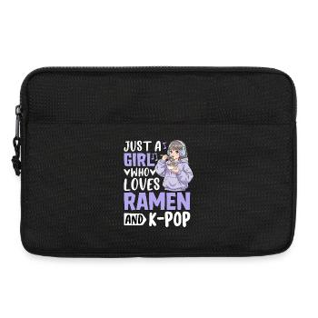 Just A Girl Who Loves Ramen And K-Pop - Laptoptasche 13" - Schwarz - Vorne
