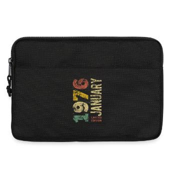 Limited Edition January 1976 Geburtstag Geschenk - Laptoptasche 13" - Schwarz - Vorne