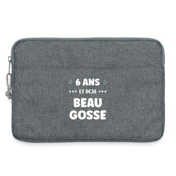 Six years old already handsome - Laptop bag 13" - heather grey - Front