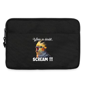 Drôle de T de calopsitte, mème de l’oiseau hurlant - Sacoche pour ordinateur portable 13 pouces - noir - Devant