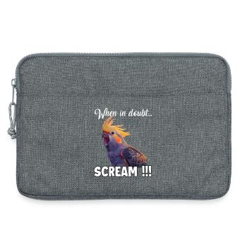 T de la caopsitte, nymphe hurlante - Sacoche pour ordinateur portable 13 pouces - gris chiné - Devant