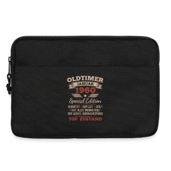66th Birthday Gift Vintage Car January 1960 - Laptop bag 13" - black - Front