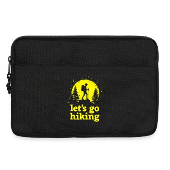 Let's go hiking Bergsteiger Wanderer Silhouette - Laptoptasche 13" - Schwarz - Vorne