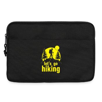 Let's go hiking Bergsteiger Wanderer Silhouette - Laptoptasche 13" - Schwarz - Vorne