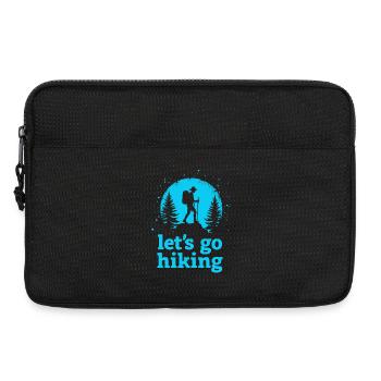 Let's go hiking Bergsteiger Wanderer Silhouette - Laptoptasche 13" - Schwarz - Vorne