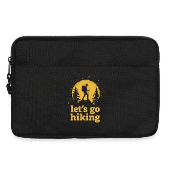 Let's go hiking Bergsteiger Wanderer Silhouette - Laptoptasche 13" - Schwarz - Vorne