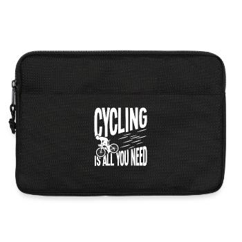 Le vélo, c’est tout ce dont tu as besoin - Sacoche pour ordinateur portable 13 pouces - noir - Devant