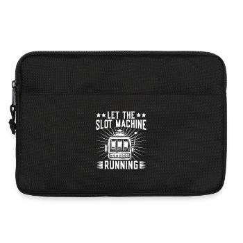 Casino Gambler Let The Machine Running Gambling - Laptoptasche 13" - Schwarz - Vorne
