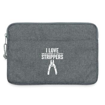 J’adore les Strippers Drôle d’électricien - Sacoche pour ordinateur portable 13 pouces - gris chiné - Devant