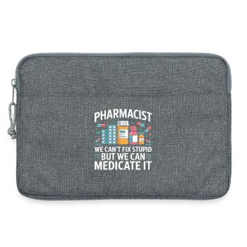 Pharmacist saying: Medicate It - Laptop bag 13" - heather grey - Front