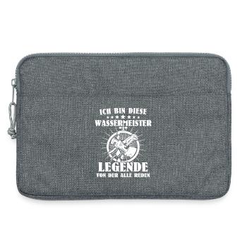 Maître de l’eau - Sacoche pour ordinateur portable 13 pouces - gris chiné - Devant
