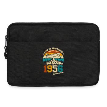 Limited Edition January 1956 Geburtstag Geschenk - Laptoptasche 13" - Schwarz - Vorne