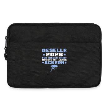 Geselle 2026 Lange Ackern - bestandene Ausbildung - Laptoptasche 13" - Schwarz - Vorne