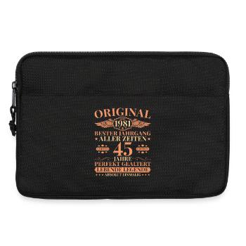 45e anniversaire de Vintage Born Legend 1981 - Sacoche pour ordinateur portable 13 pouces - noir - Devant
