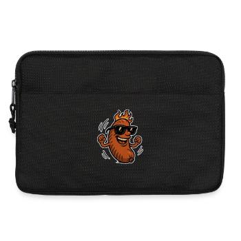 Bratwurst avec lunettes de soleil - Sacoche pour ordinateur portable 13 pouces - noir - Devant
