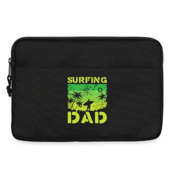 Surfing Dad Retro Green - Laptop bag 13" - black - Front