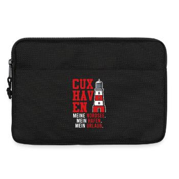 CUXHAVEN MY NORTH SEA MY HARBOUR MY HOLIDAY - Laptop bag 13" - black - Front