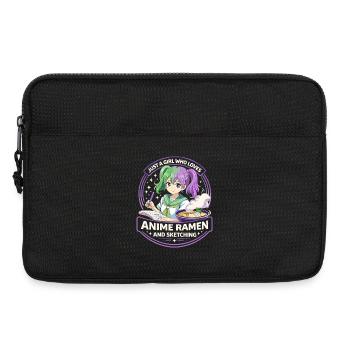 Just a Girl: Anime Ramen Sketching - Laptop bag 13" - black - Front