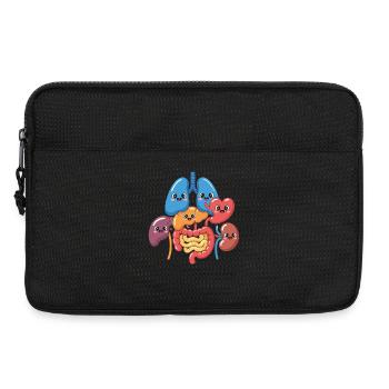 Lustige Verdauungsorgane Cartoon - Laptoptasche 13" - Schwarz - Vorne