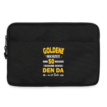 50 ans Anniversaire de relation Anniversaire de mariage Or - Sacoche pour ordinateur portable 13 pouces - noir - Devant