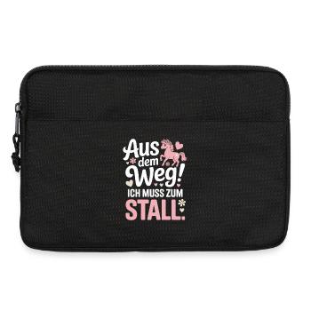Riding out of the way to the stable horse girl horses - Laptop bag 13" - black - Front